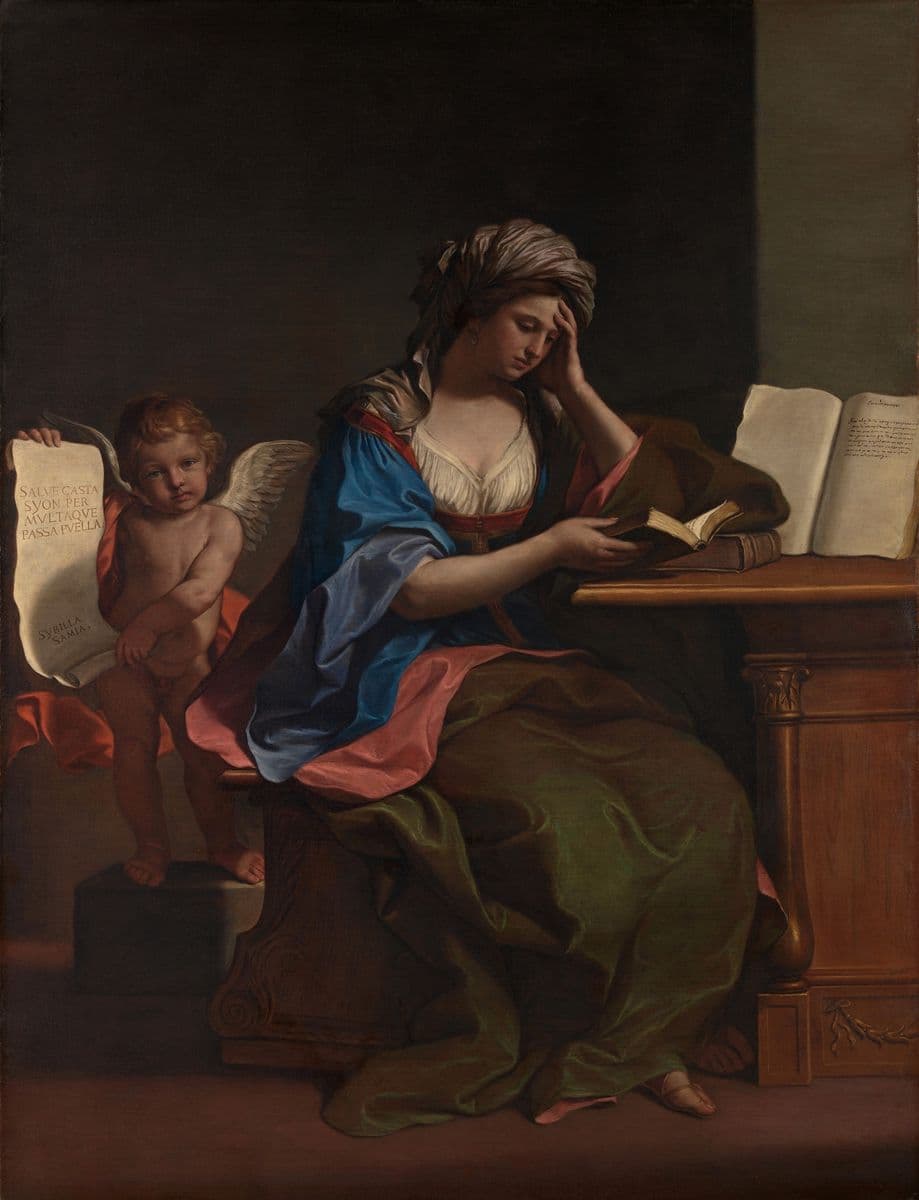 The Samian Sibyl with a Putto — Guercino