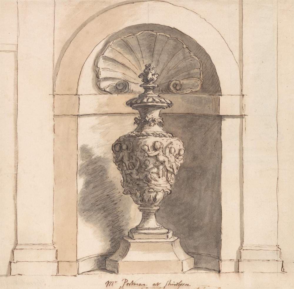 A Niche for Mr. Portman's House at Sherborne — James Thornhill