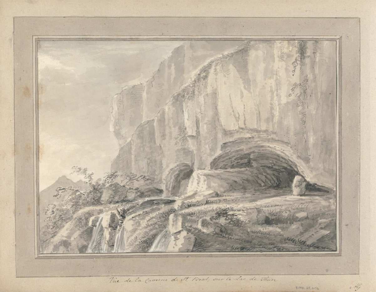 Views in England, Scotland and Wales: Vue de la Caverne de St. Beat, sur le Lac De Thun — Amos Green