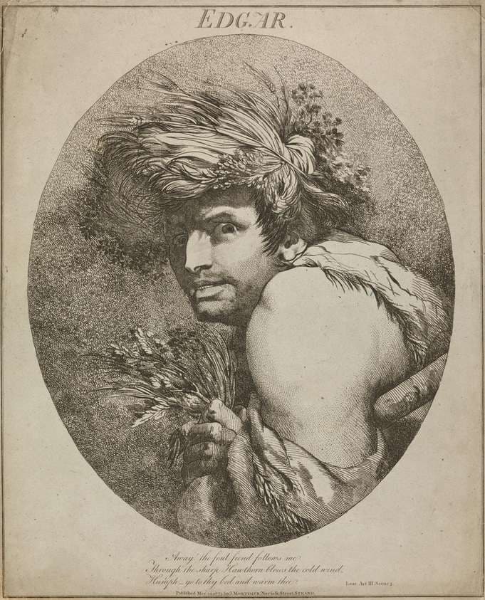 Edgar, "King Lear", Act III, Scene III — John Hamilton Mortimer