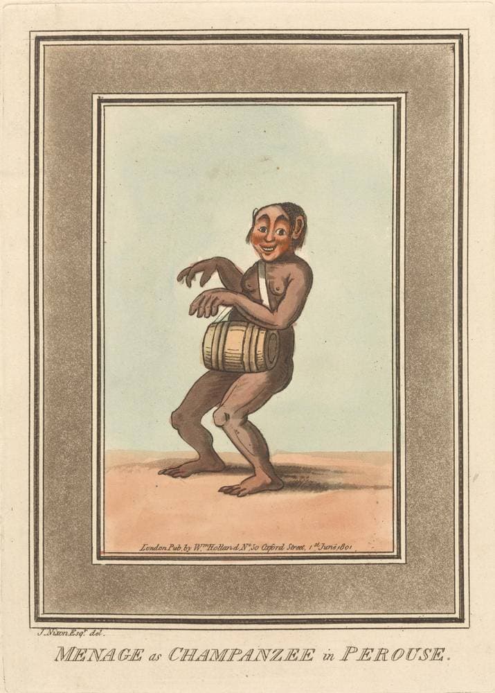 Menage as Champanzee in Perouse — John Colley Nixon