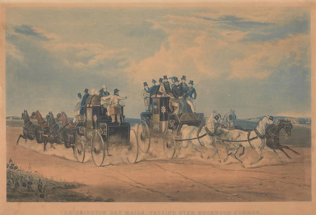 Coaching: The Brighton Day Mails, passing over Hookwood Common — Charles Hunt