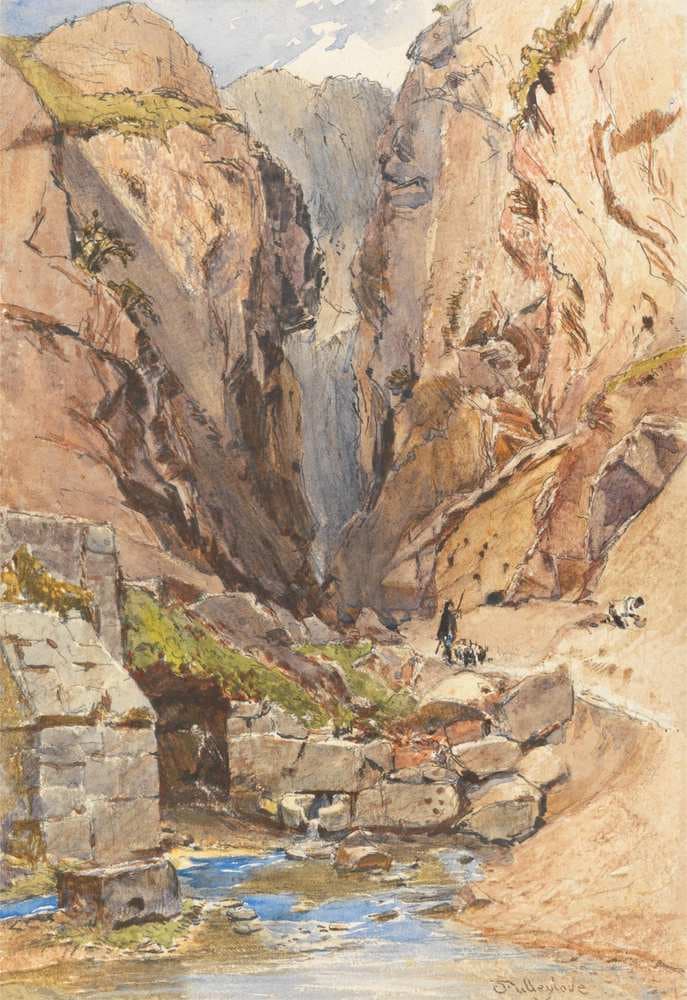 The Castalian Spring, Delphi — John Fulleylove