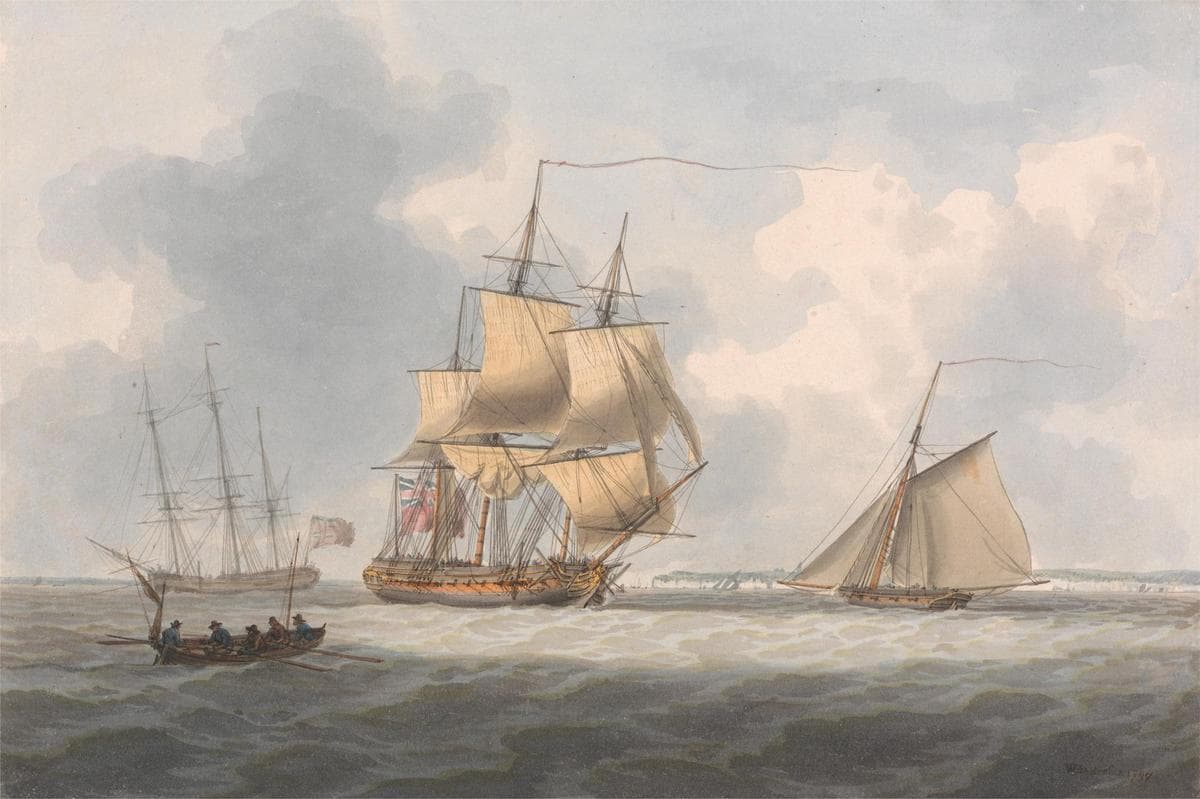 A Frigate Awaiting a Pilot — William Anderson