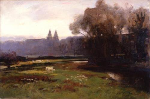 Old Aberdeen from the South-West — James Coutts Michie