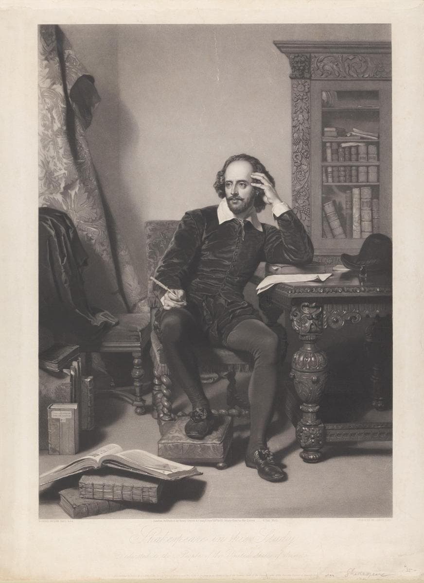 Shakespeare in His Study — James Faed