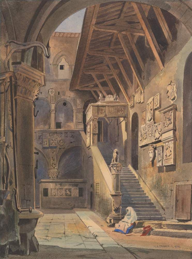 Court of the Bargello, Florence — Thomas Hartley Cromek