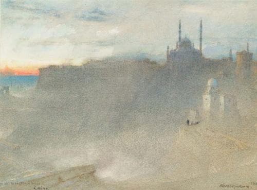 The Mosque of the Citadel, Cairo - Albert Goodwin — Albert Goodwin