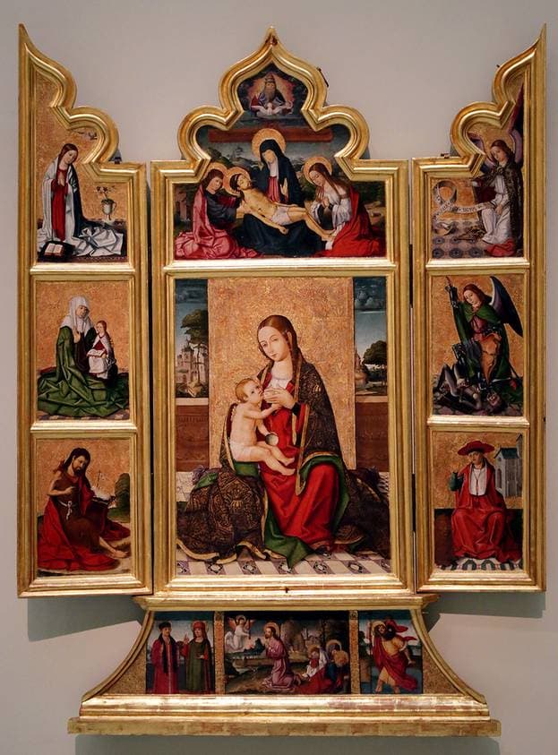 Triptych of the Virgin of the Milk — Nicolás Falcó