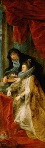 Ildefonso altarpiece right panel (Isabella with Elisabeth of Hungary) — Peter Paul Rubens