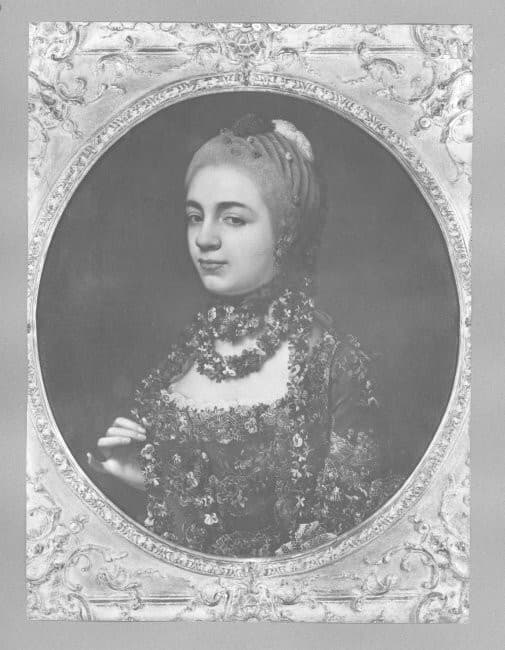 portrait of a lady with flowers — Nathaniel Dance-Holland