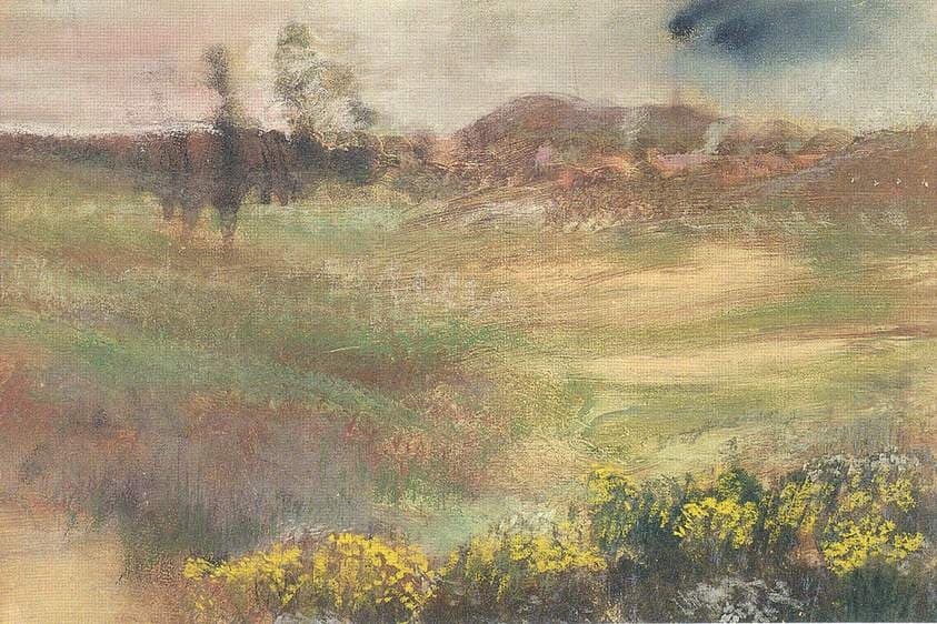 Landscape with Smokestacks — Edgar Degas