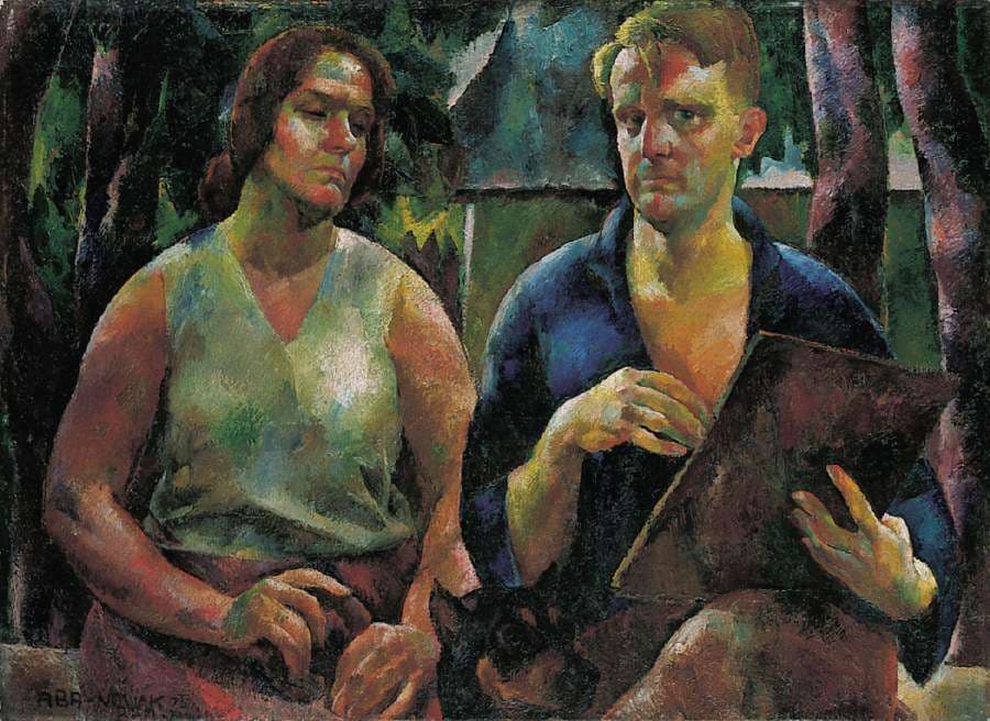 Double Portrait (The Artist and his Wife) — Vilmos Aba-Novák