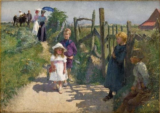 Promenade d'une famille dans les environs de Paris — Évariste Carpentier