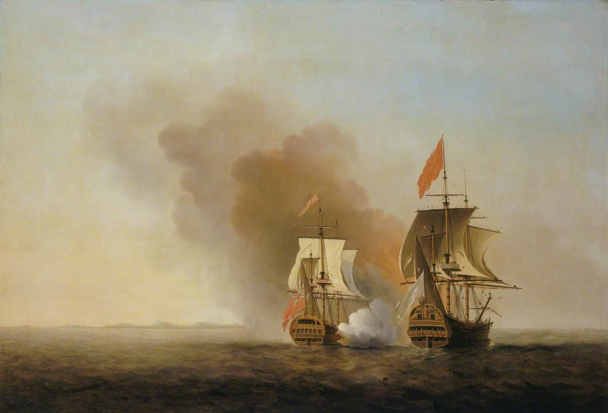The Capture of the 'Nuestra Señora de Covadonga' by HMS 'Centurion', 20 June 1743 — Samuel Scott
