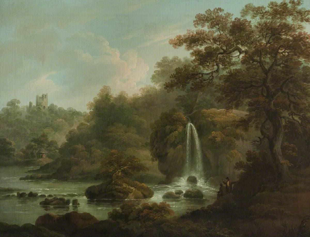 The Weeping Rock – A Waterfall at Hackfall near Ripon, West Riding of Yorkshire — Anthony Devis