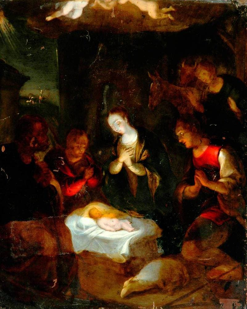 The Adoration of the Shepherds — Branwell Brontë