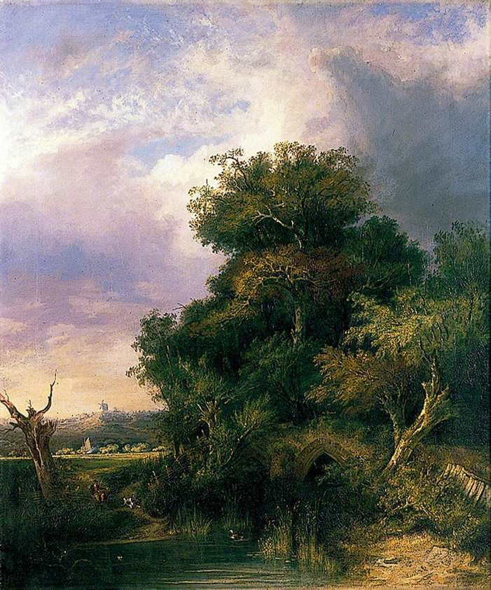 View near Bury St Edmunds, Suffolk — John Berney Crome