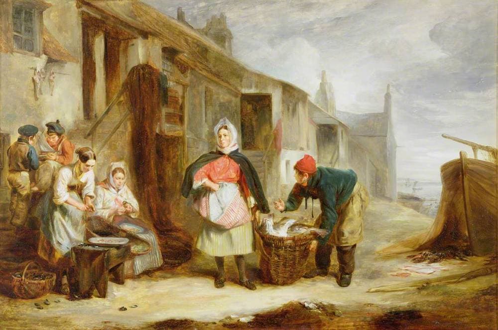 A Scene at Newhaven — Alexander George Fraser