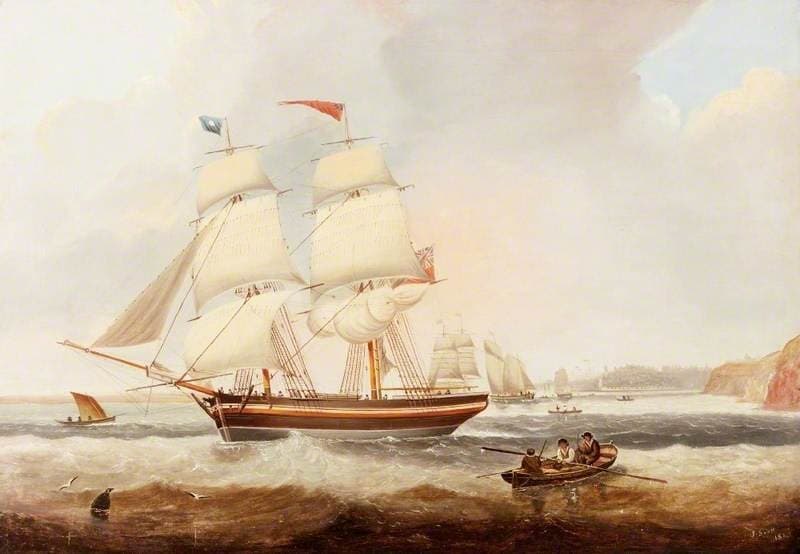 Seascape with Shipping — John Scott