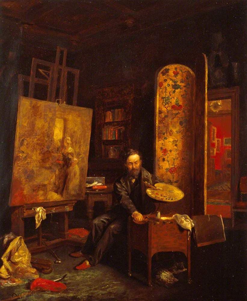 Alfred Elmore in His Studio — William Maw Egley