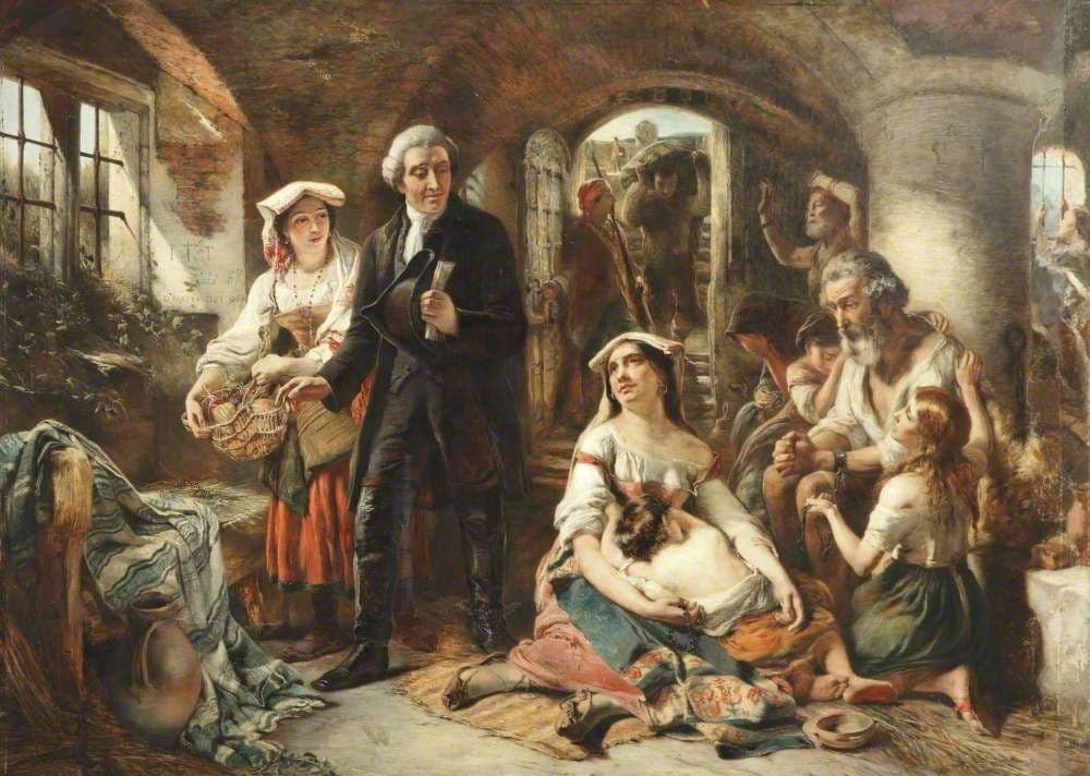 John Howard Visiting the Prisons in Italy — Thomas Falcon Marshall
