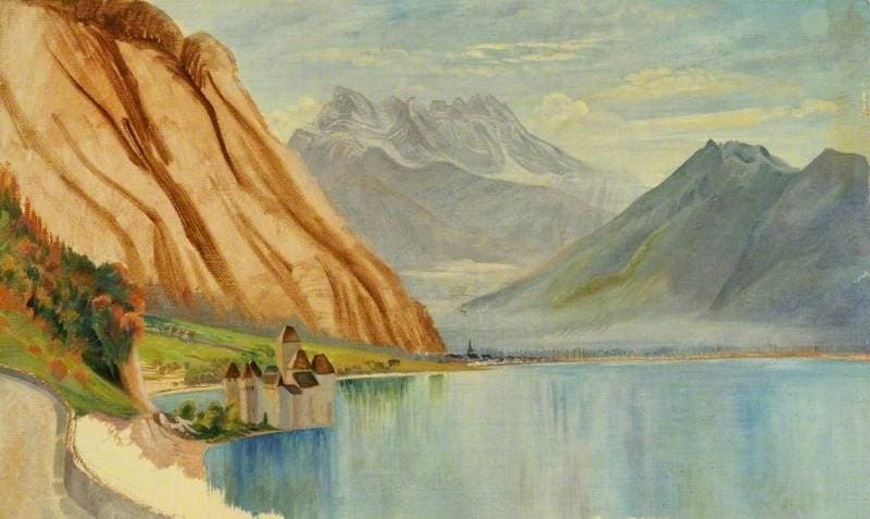Lake Geneva and the Castle of Chillon, Switzerland — John Wharlton Bunney