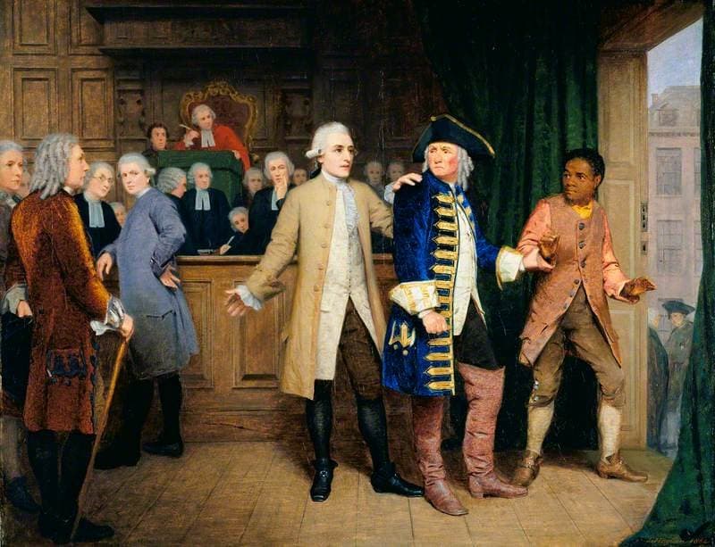 Granville Sharp the Abolitionist Rescuing a Slave from the Hands of His Master — James Hayllar