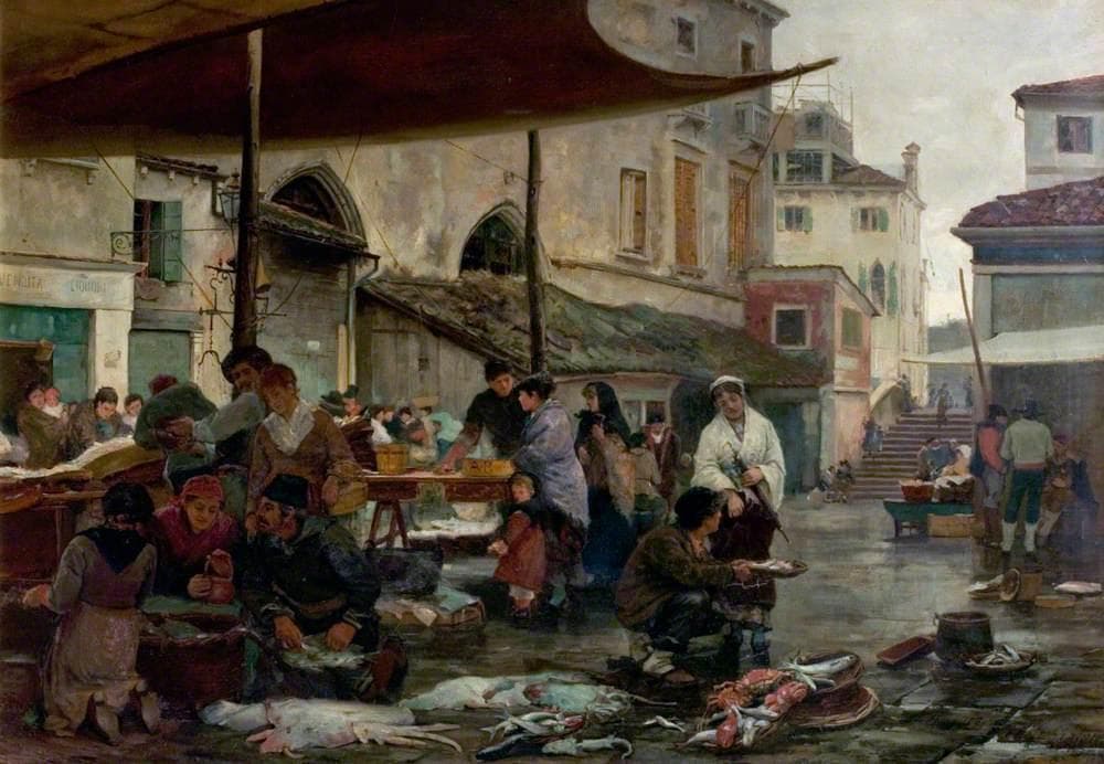 The Fish Market, Venice — William H. Jobbins
