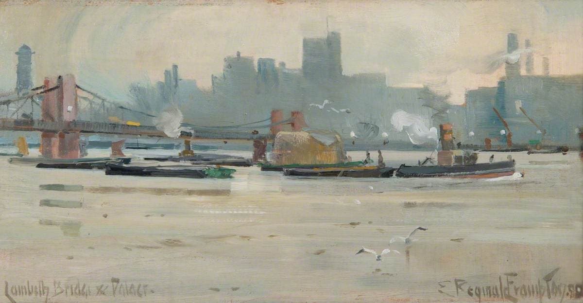 Lambeth Bridge and Palace, London — Edward Reginald Frampton