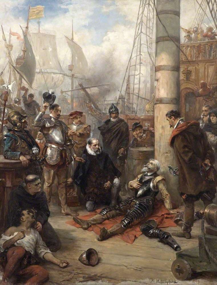 The Death of Captain Grenville, Captain of the 'Revenge' — Robert Alexander Hillingford