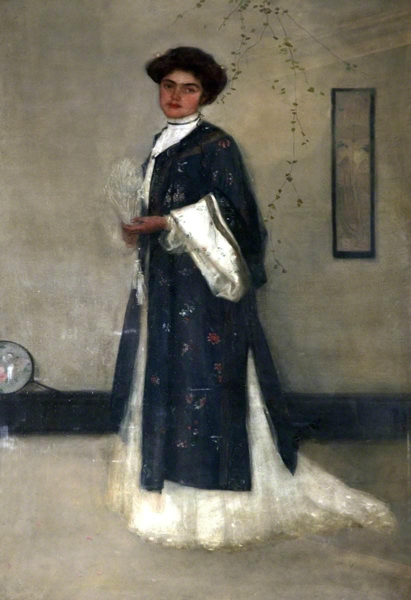 The Lady with the Japanese Gown, Miss Enid Rutherford (d.1911) — James Hamilton Hay