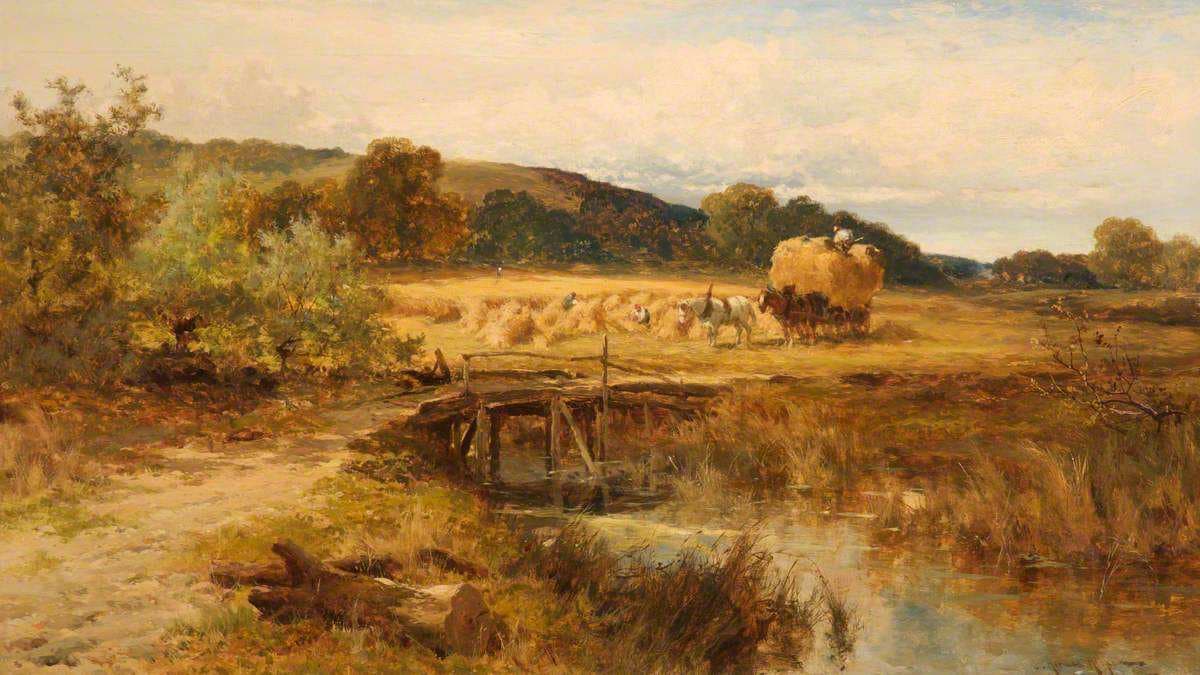 Harvest Scene, near Pangbourne, Berkshire — John Horace Hooper