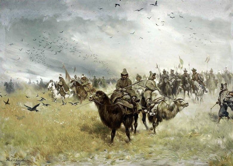 Tatars in the vanguard of the Turkish army. — Józef Ryszkiewicz