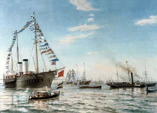 Kaiser Wilhelm I. besucht Kronstadt im Juli 1882. — Alexander Beggrov