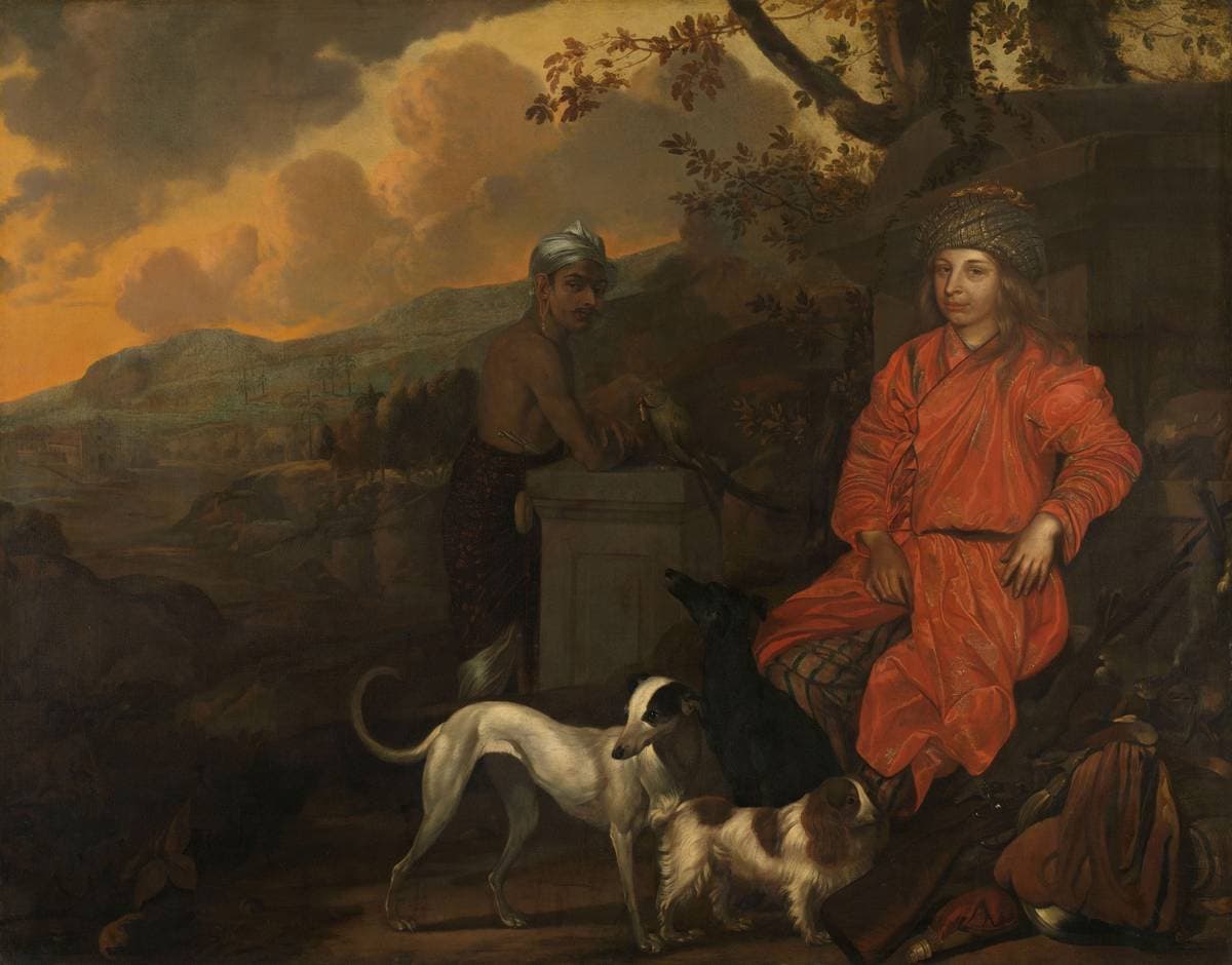 Portrait of Philippus Baldaeus and Gerrit Mossopotam — Johan de la Rocquette