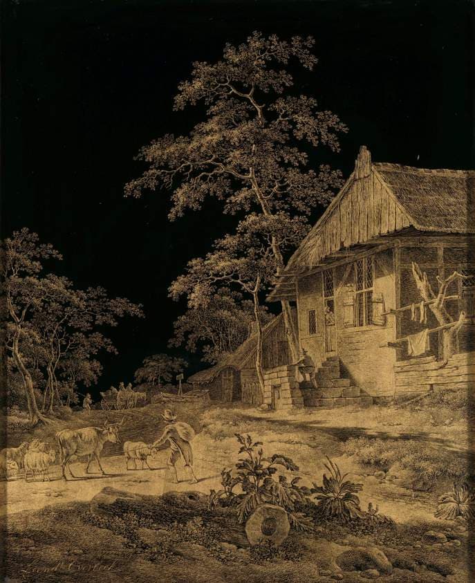 Shepherd at a Farmstead — Leendert Overbeek