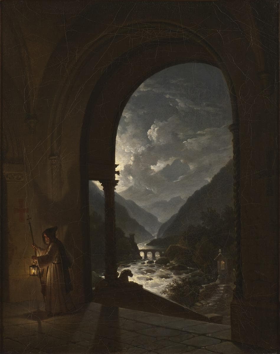 Moonlit Rapids — Carl Gustaf Plagemann