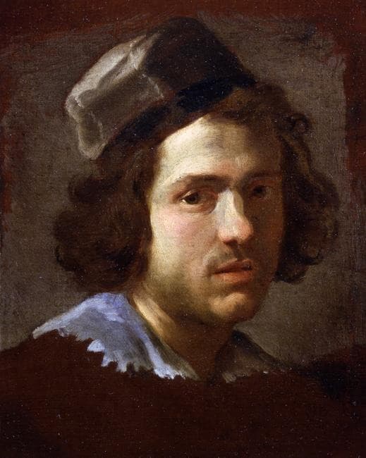 Portrait of Nicolas Poussin — Gian Lorenzo Bernini