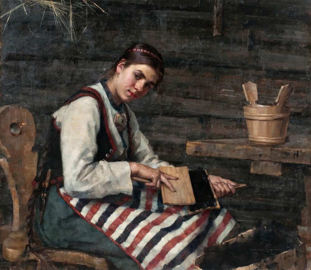 Girl Carding — Maria Wiik