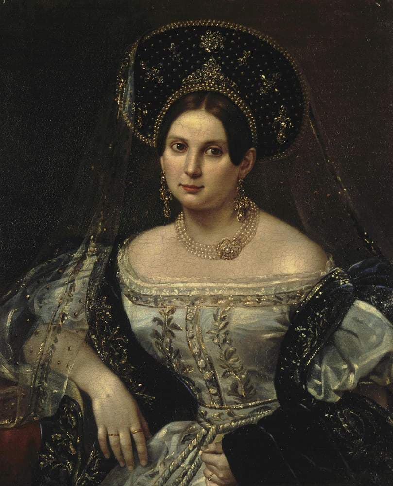 "Portrait of the Lady-in-Waiting Anna Okulova" (?) — Pimen Orlov