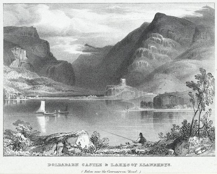 Dolbadarn Castle & lakes of Llanberys (taken near the Caernarvon road) — William Arnee Frank