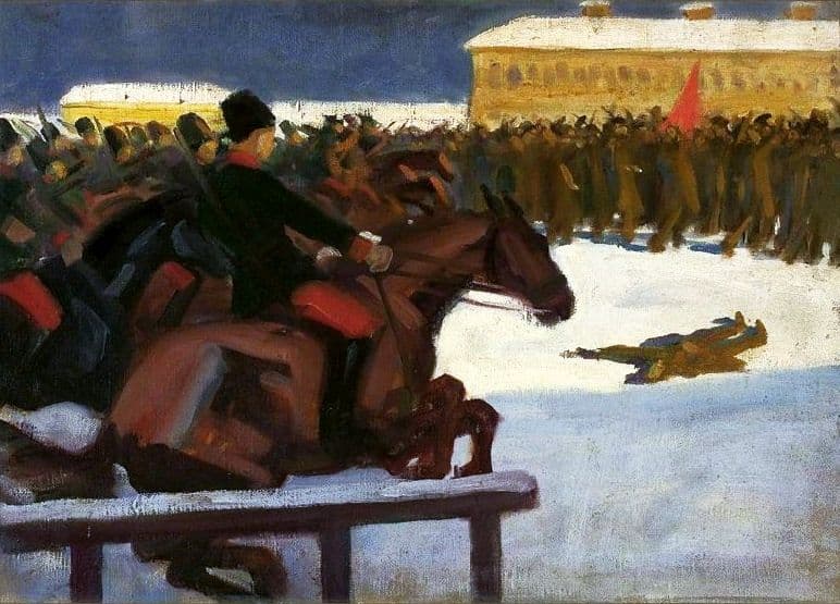 Street demonstration — Władysław Skoczylas