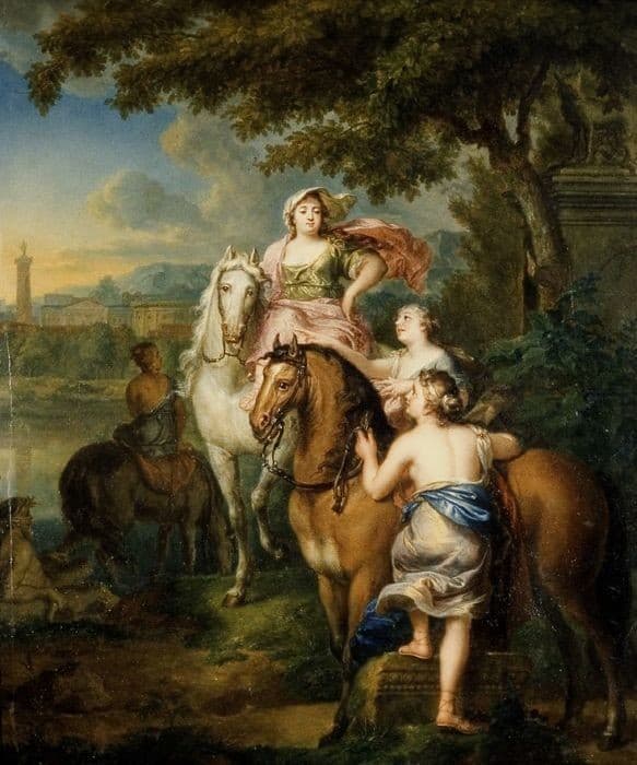 De vlucht van Cloelia over de Tiber — Gerard Sanders