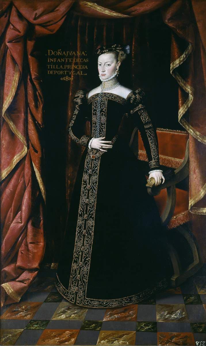 Juana de Austria, hermana de Felipe II, princesa de Portugal — Juan Pantoja de la Cruz