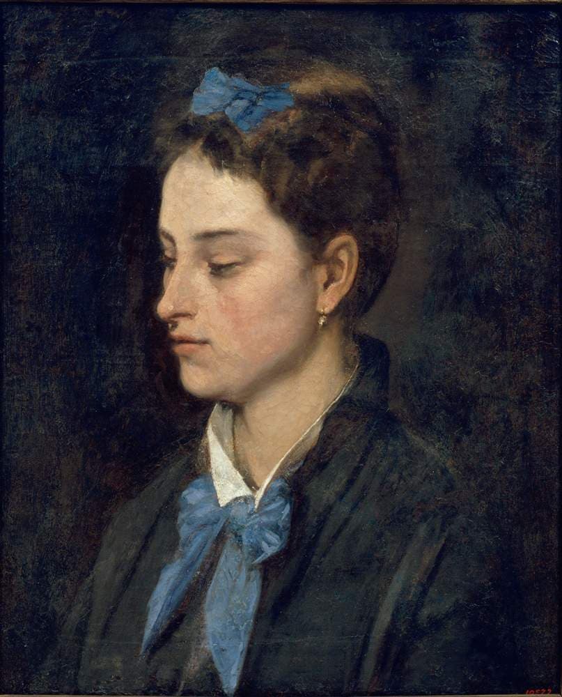 Portrait of Teresita Wearing Blue Bows — Benet Mercadé