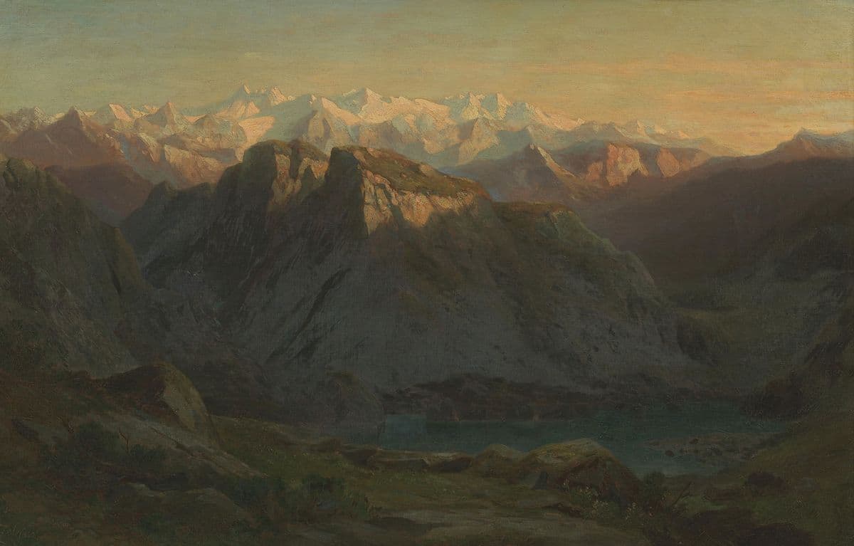 View from the Pilatus towards the Glaciers of the Bernese Oberland — Jakob Josef Zelger