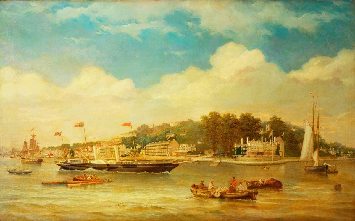 HMY 'Alberta' passing the Royal Yacht Squadron, Cowes — Charles Gregory
