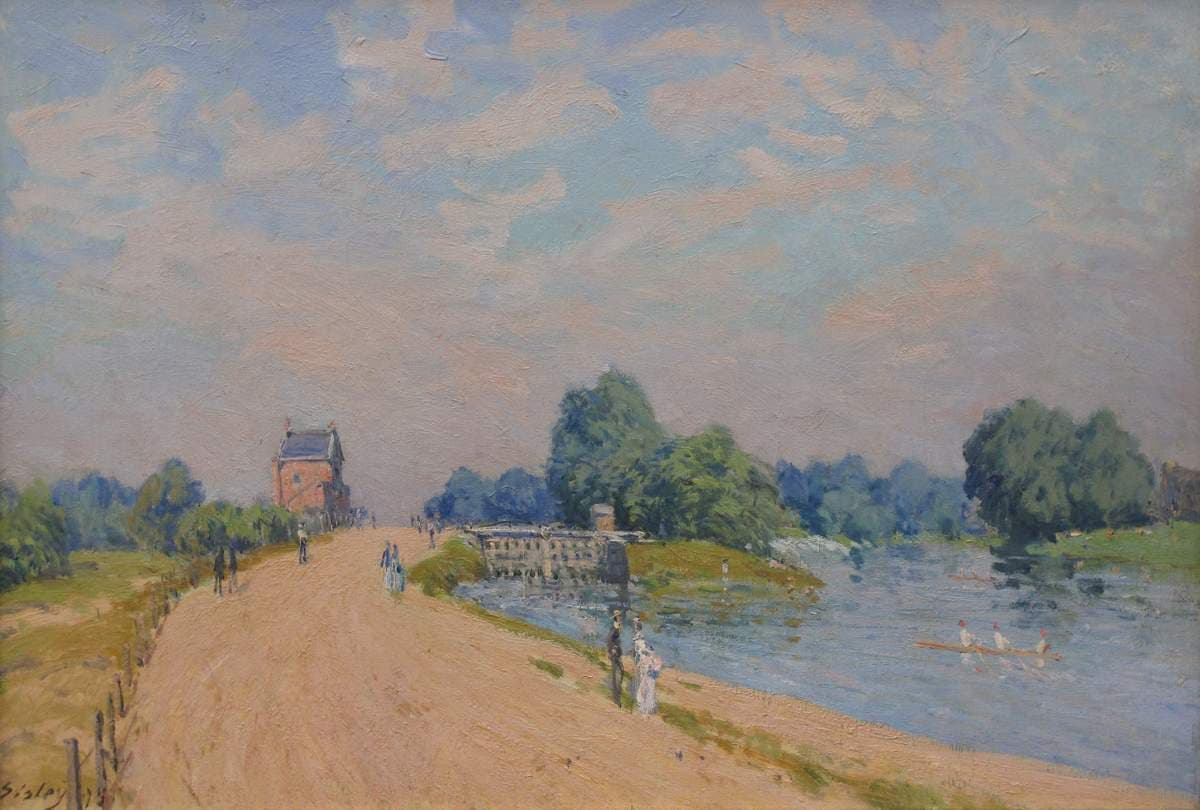 The Road to Hampton Court — Alfred Sisley