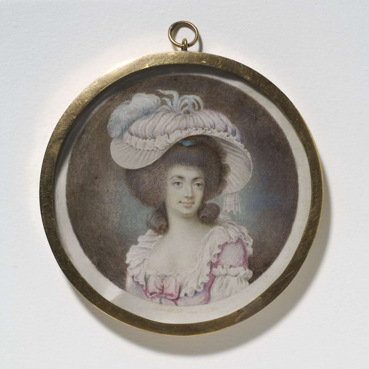 Okänd kvinna, möjligen konstnärens blivande hustru Ulrika Maria Stahlberg, död 1797 — Arvid Lundbäck